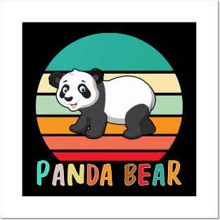 Vintage Retro Panda Bear Posters and Art